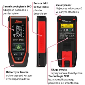 Dalmierz laserowy Leica Disto D2G (zielony laser) – NOWOŚĆ, zdjęcie 3
